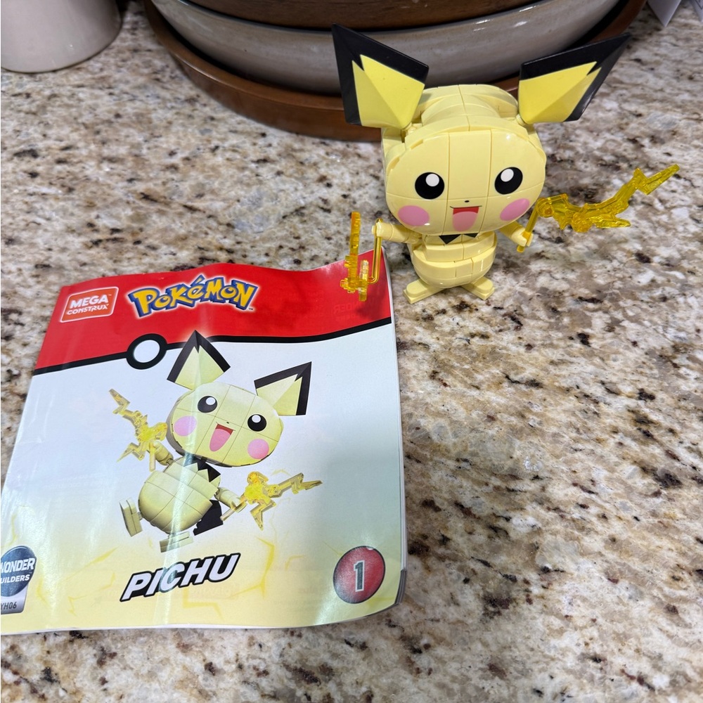 2020 Mattel Mega Construx  Pokémon Pichu Figure Building Blocks Set